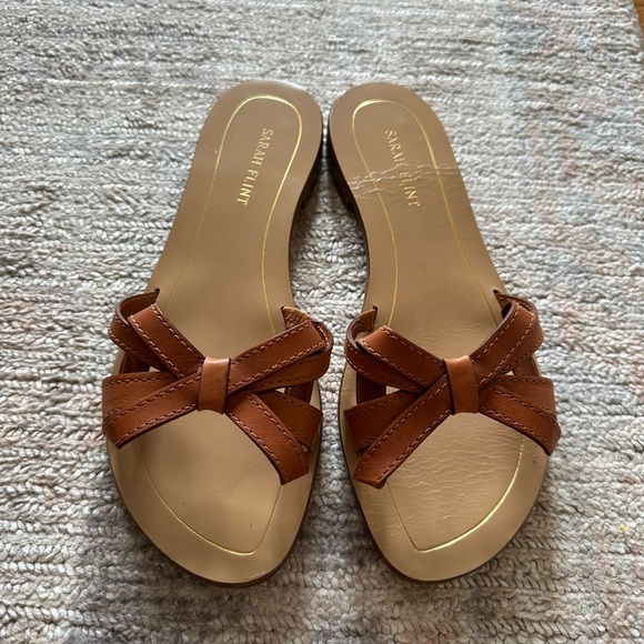 Sarah Flint Mirjana Bow Sandals in Tan size 37 - Picture 4 of 5